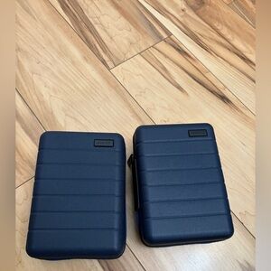Away X United Airlines Mini Luggage Hard Shell Amenity Travel Case Navy two